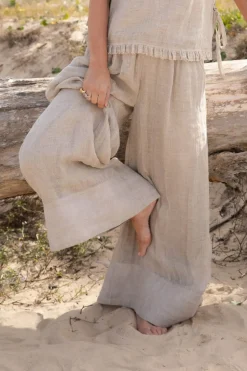 Women Eadie Lifestyle Eadie Arana Linen Pant - Natural