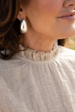 Women Eadie Lifestyle Eadie Nadia Linen Top - Natural