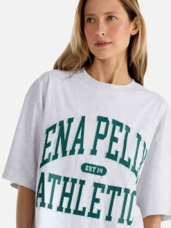 Women Ena Pelly Athletic Tee - White Marle
