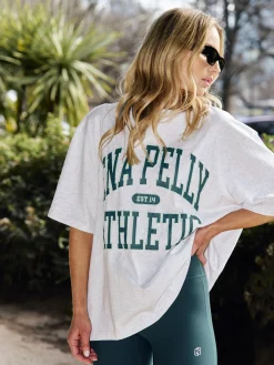 Women Ena Pelly Athletic Tee - White Marle