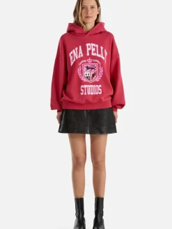 Women Ena Pelly Brooke Oversized Hoodie DIY Studios - Poppy Red