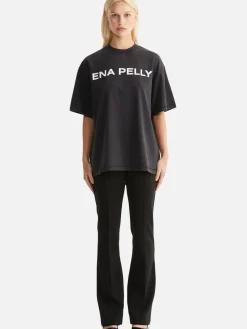 Women Ena Pelly Chloe Oversized Tee - Vintage Black