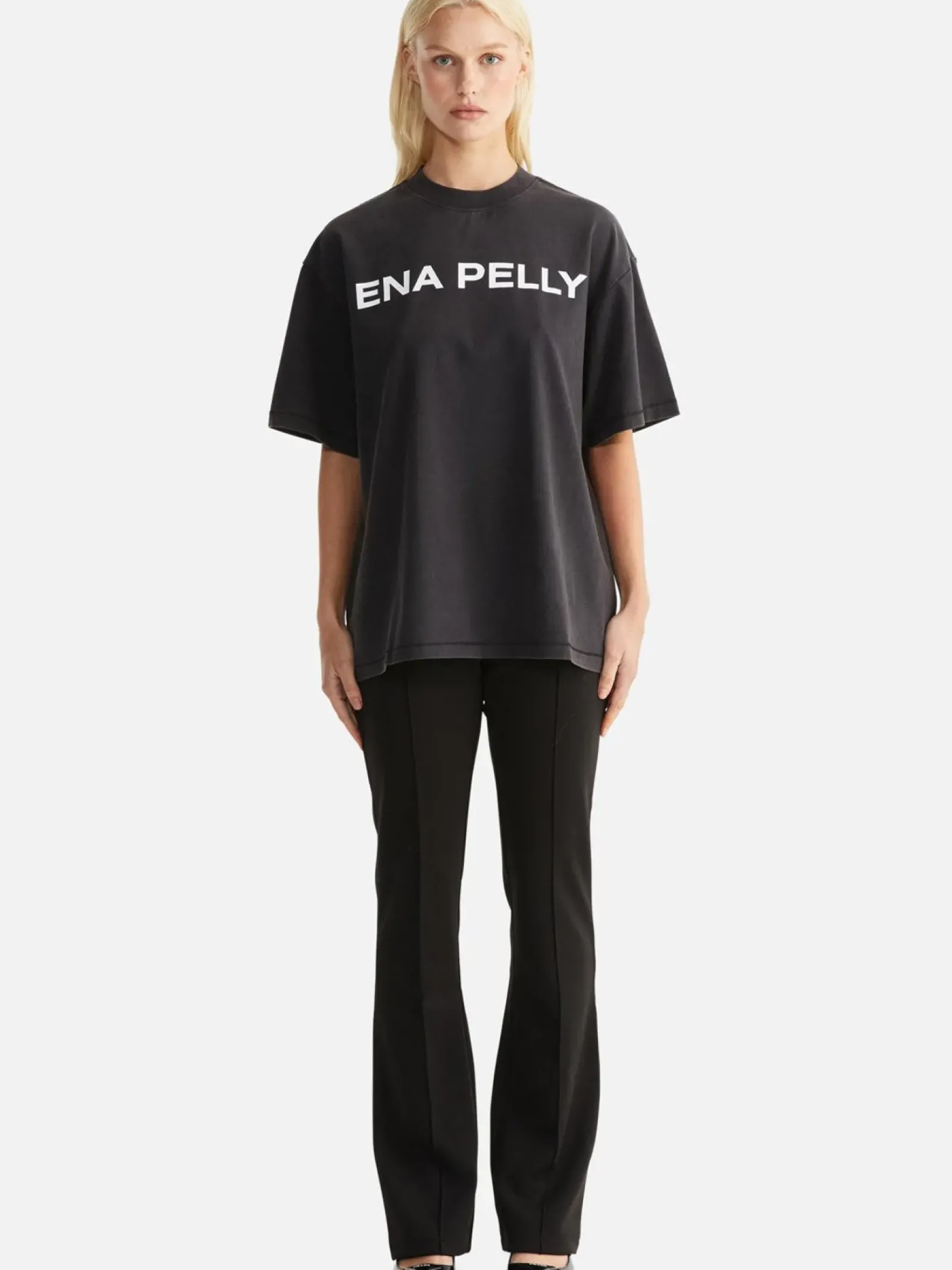 Women Ena Pelly Chloe Oversized Tee - Vintage Black