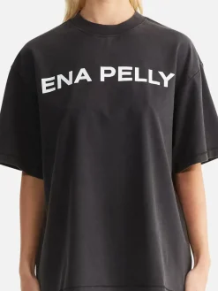Women Ena Pelly Chloe Oversized Tee - Vintage Black