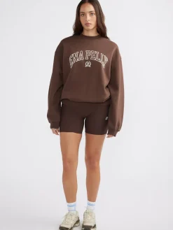 Women Ena Pelly Classic Collegiate Sweatshirt - Mocha