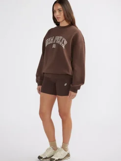 Women Ena Pelly Classic Collegiate Sweatshirt - Mocha