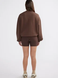 Women Ena Pelly Classic Collegiate Sweatshirt - Mocha