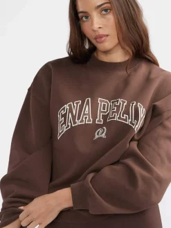 Women Ena Pelly Classic Collegiate Sweatshirt - Mocha