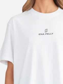 Women Ena Pelly Lexi Monogram Tee White