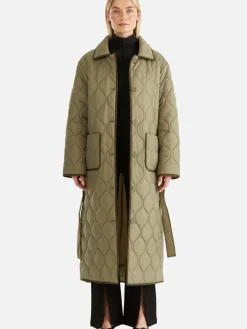 Women Ena Pelly Louise Quilted Puffer Jacket - Hunter Green