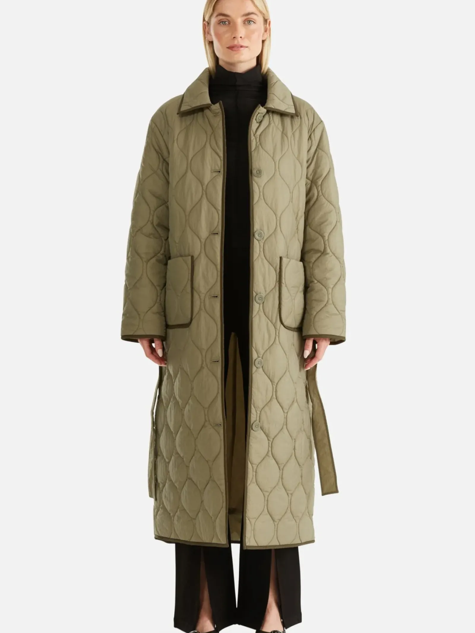 Women Ena Pelly Louise Quilted Puffer Jacket - Hunter Green