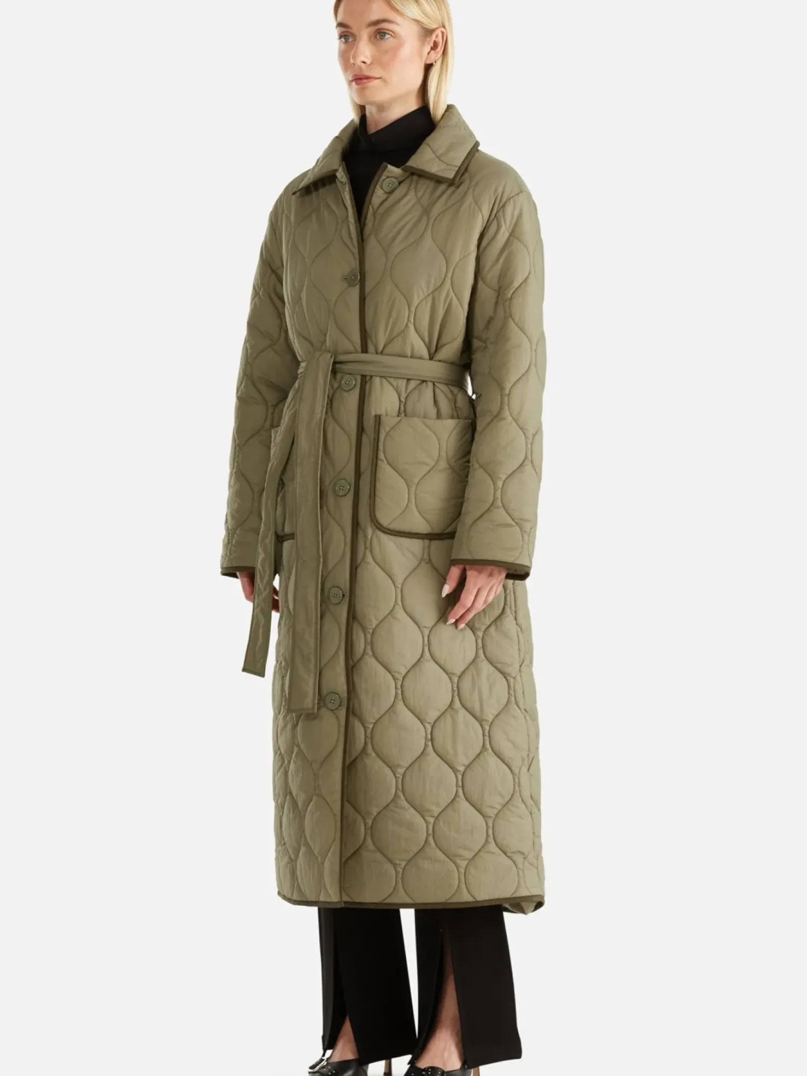 Women Ena Pelly Louise Quilted Puffer Jacket - Hunter Green