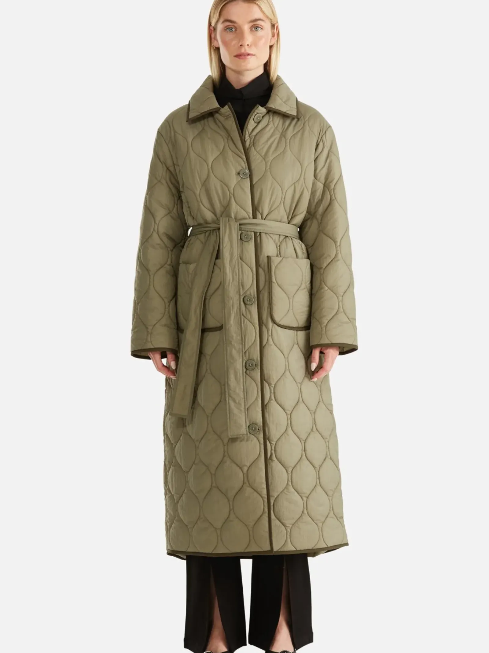 Women Ena Pelly Louise Quilted Puffer Jacket - Hunter Green