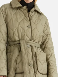Women Ena Pelly Louise Quilted Puffer Jacket - Hunter Green