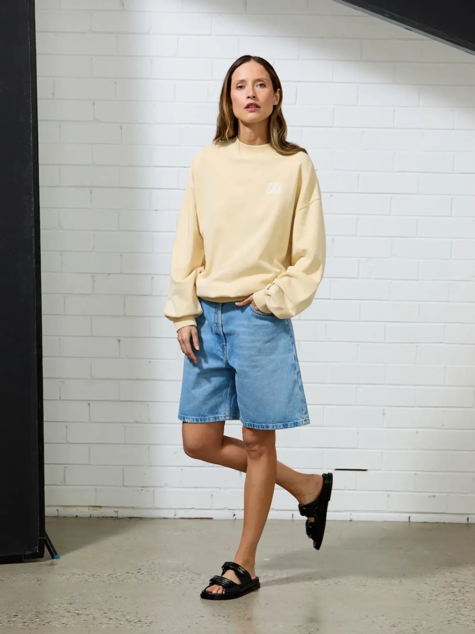 Women Ena Pelly Vintage Sport Sweatshirt - Lemon
