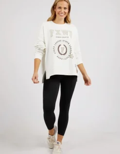 Women Foxwood Get There Crew - Vintage White