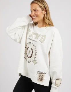 Women Foxwood Get There Crew - Vintage White