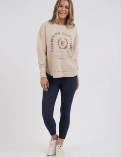 Women Foxwood Medalion Crew - Oatmeal