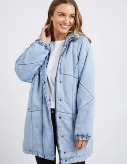 Women Foxwood Rosalee Longline Jacket - Light Blue