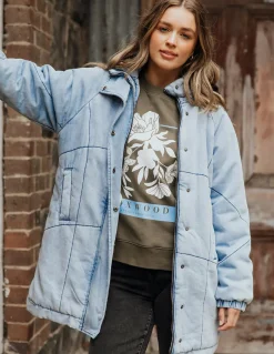 Women Foxwood Rosalee Longline Jacket - Light Blue
