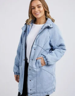 Women Foxwood Rosalee Longline Jacket - Light Blue