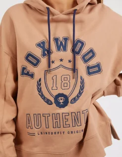 Women Foxwood Varsity Hoody - Latte