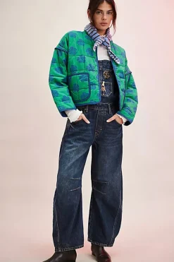 Women Free People Chloe Jacket - Grass Combo