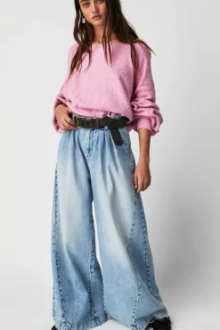 Women Free People Equinox Denim Trouser - Open Sky