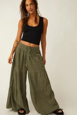 Women Free People In Paradise Wide Leg Pant - Dried Basil
