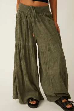 Women Free People In Paradise Wide Leg Pant - Dried Basil
