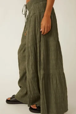 Women Free People In Paradise Wide Leg Pant - Dried Basil