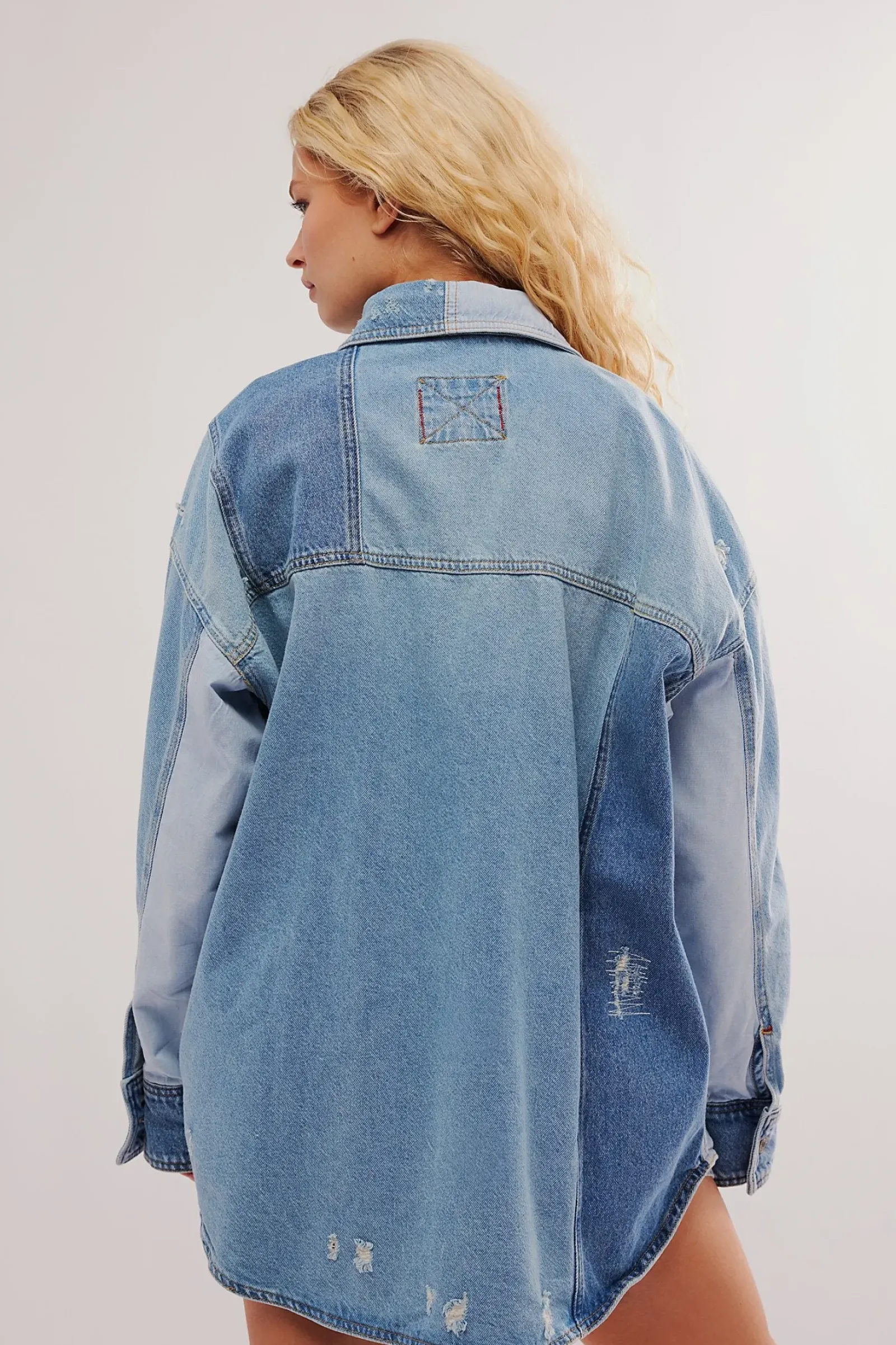 Women Free People Mountain Roads Shirt - Indigo Mixed