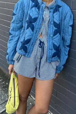 Women Free People Quinn Quilted Jacket - Indigo Combo