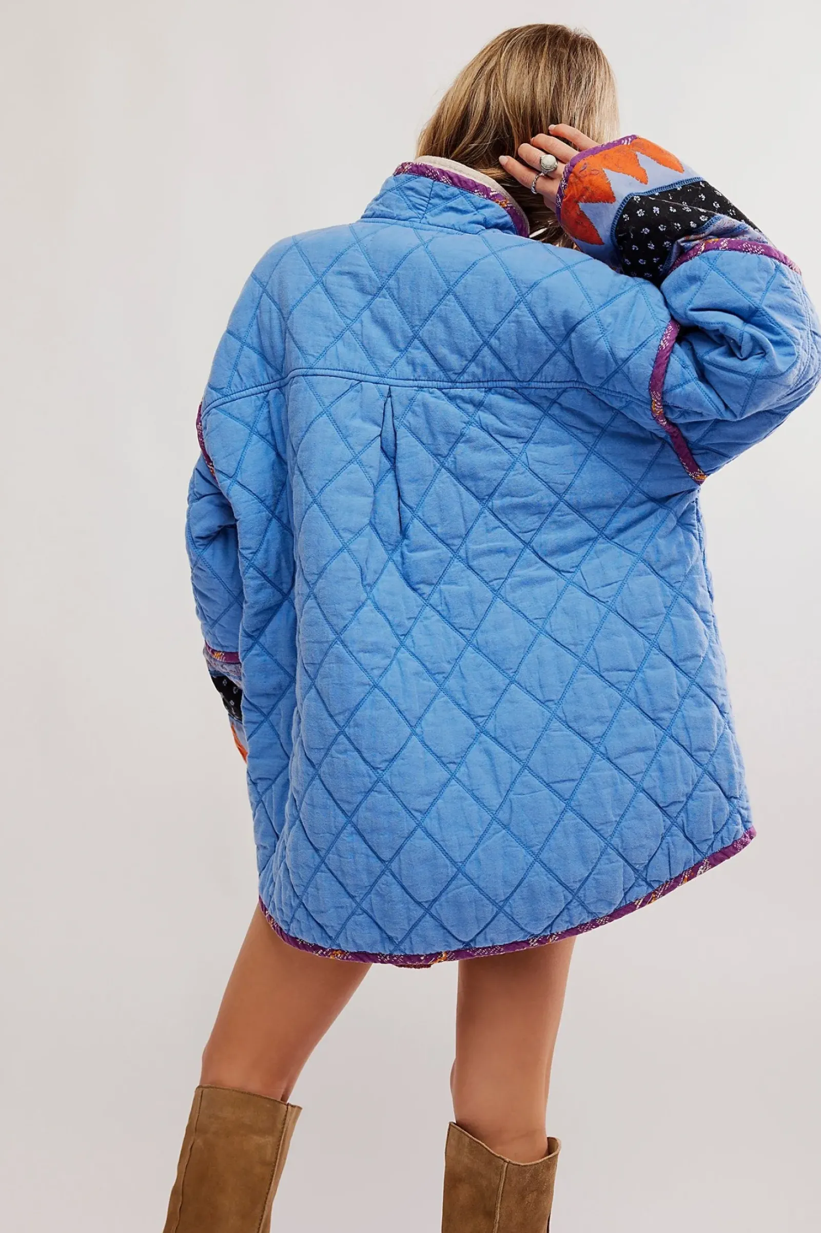 Women Free People Winnie Jacket - Blue Combo