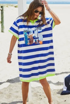 Women Hammill & Co Hammill & Co Beach Sweat Dress - Royal/White Stripe