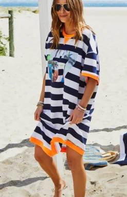 Women Hammill & Co Hammill & Co Beach Sweat Dress - Navy/White Stripe