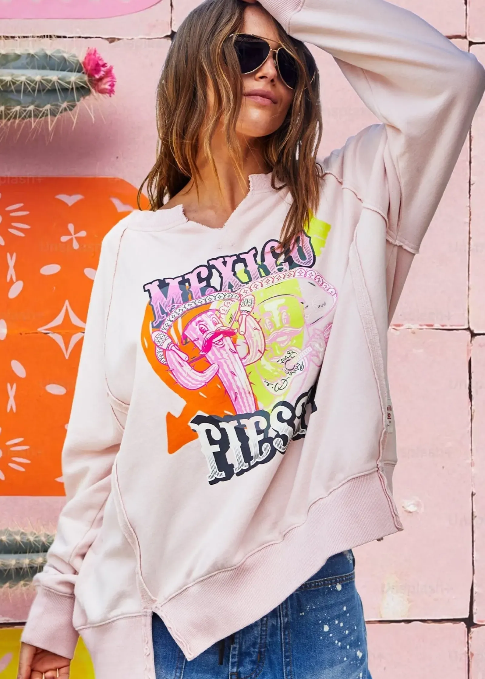 Women Hammill & Co Hammill & Co Vintage Fiesta Sweat - Pink