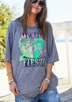 Women Hammill & Co Hammill & Co Vintage Fiesta Tee - Grey