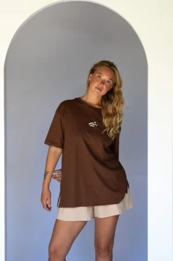 Women Hobo & Hatch Hobo & Hatch Coast Tee - Chocolate