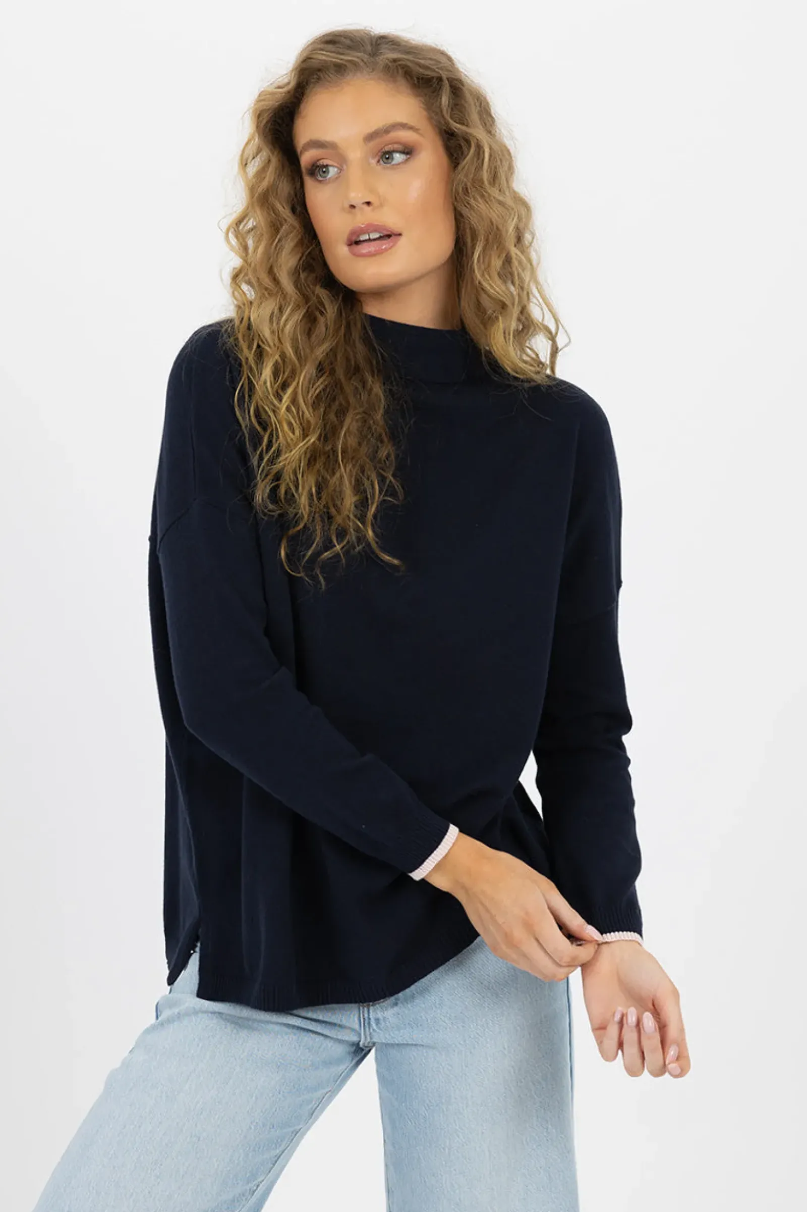 Women Humidity Heidi Knit Top - Navy