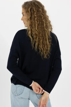 Women Humidity Heidi Knit Top - Navy