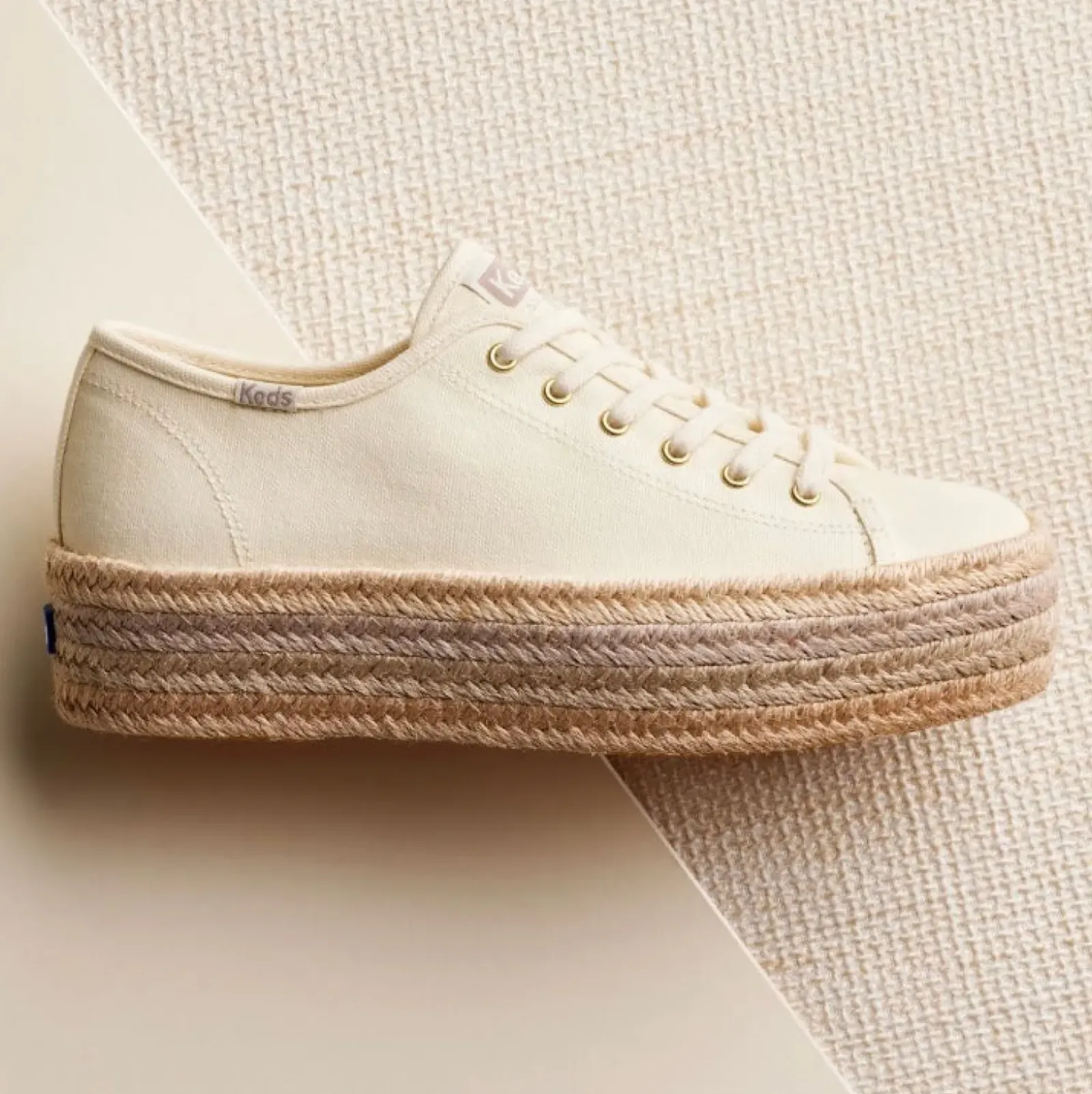 Keds Tripe Up Canvas Jute Foxing - Natural