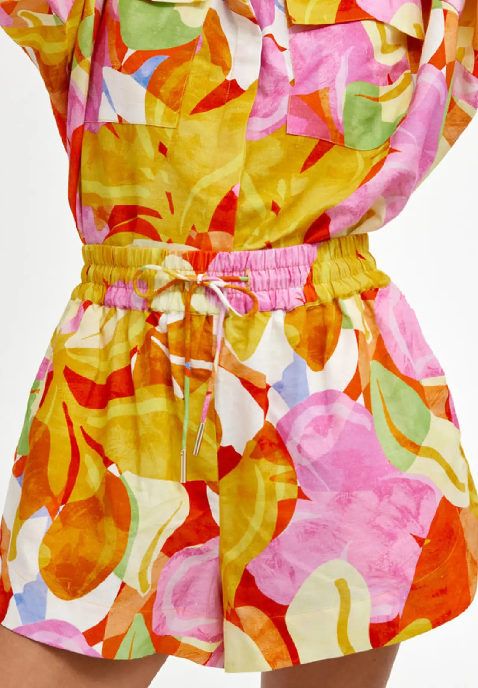 Women Kinney Juniper Shirt - Capri Abstract