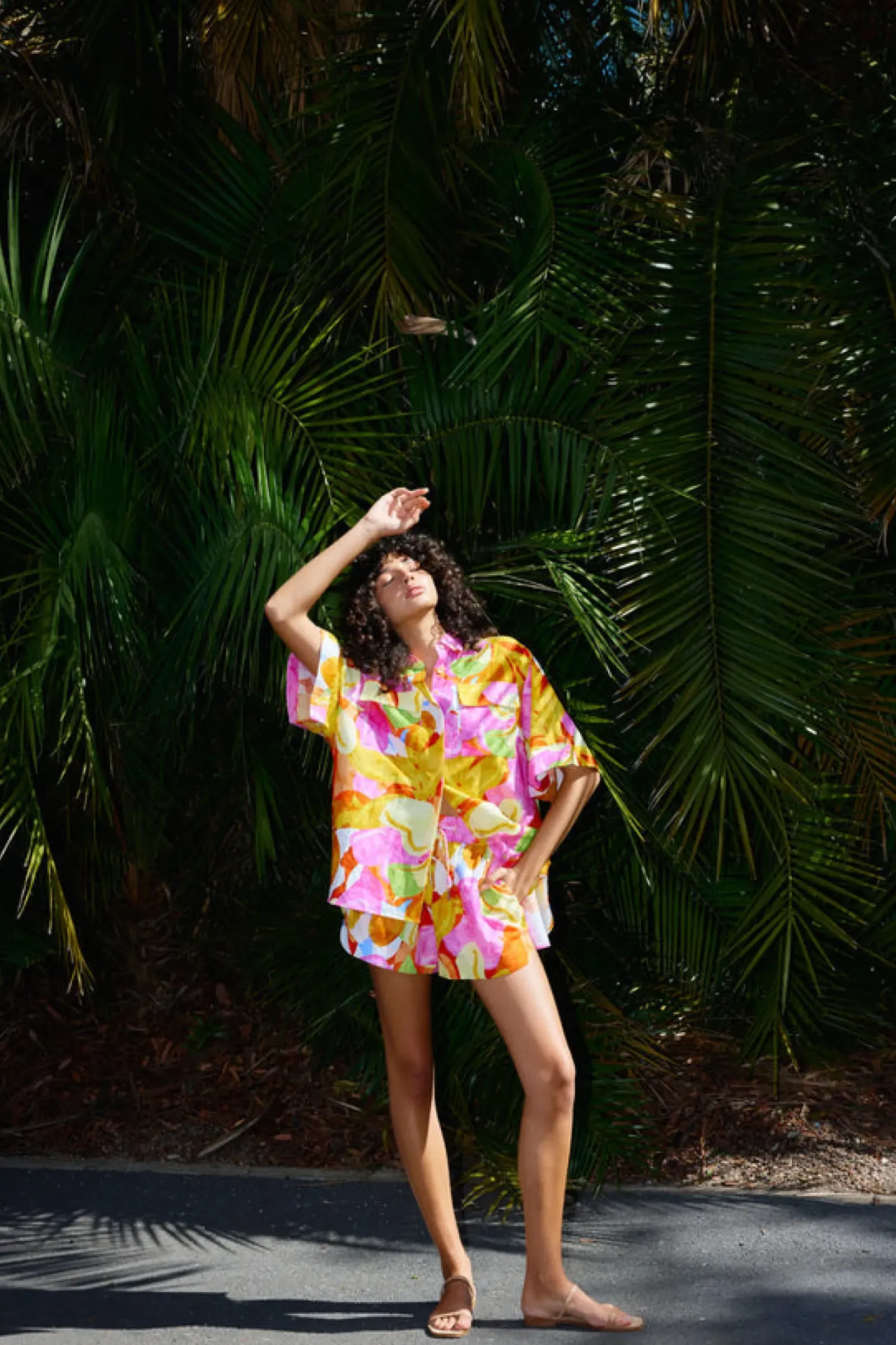 Women Kinney Juniper Shirt - Capri Abstract