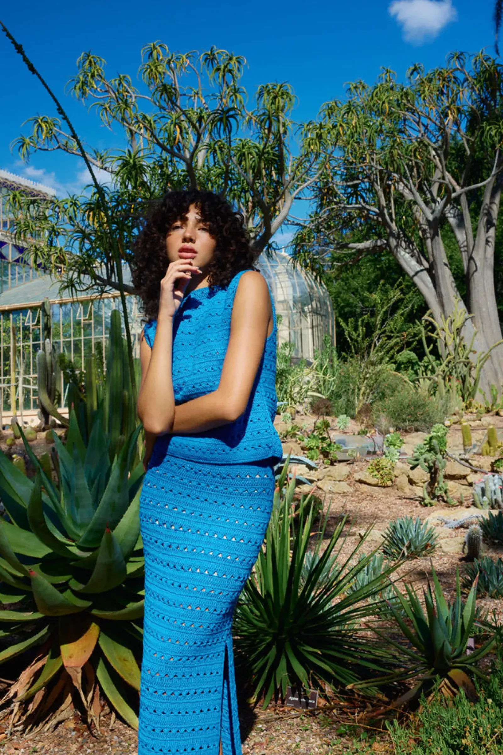 Women Kinney Laura Crochet Top - Blue