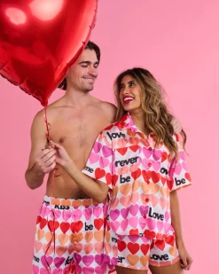 Kip and Co Kip & Co - Forever Satin Short Sleeve Shirt & Short PJ Set