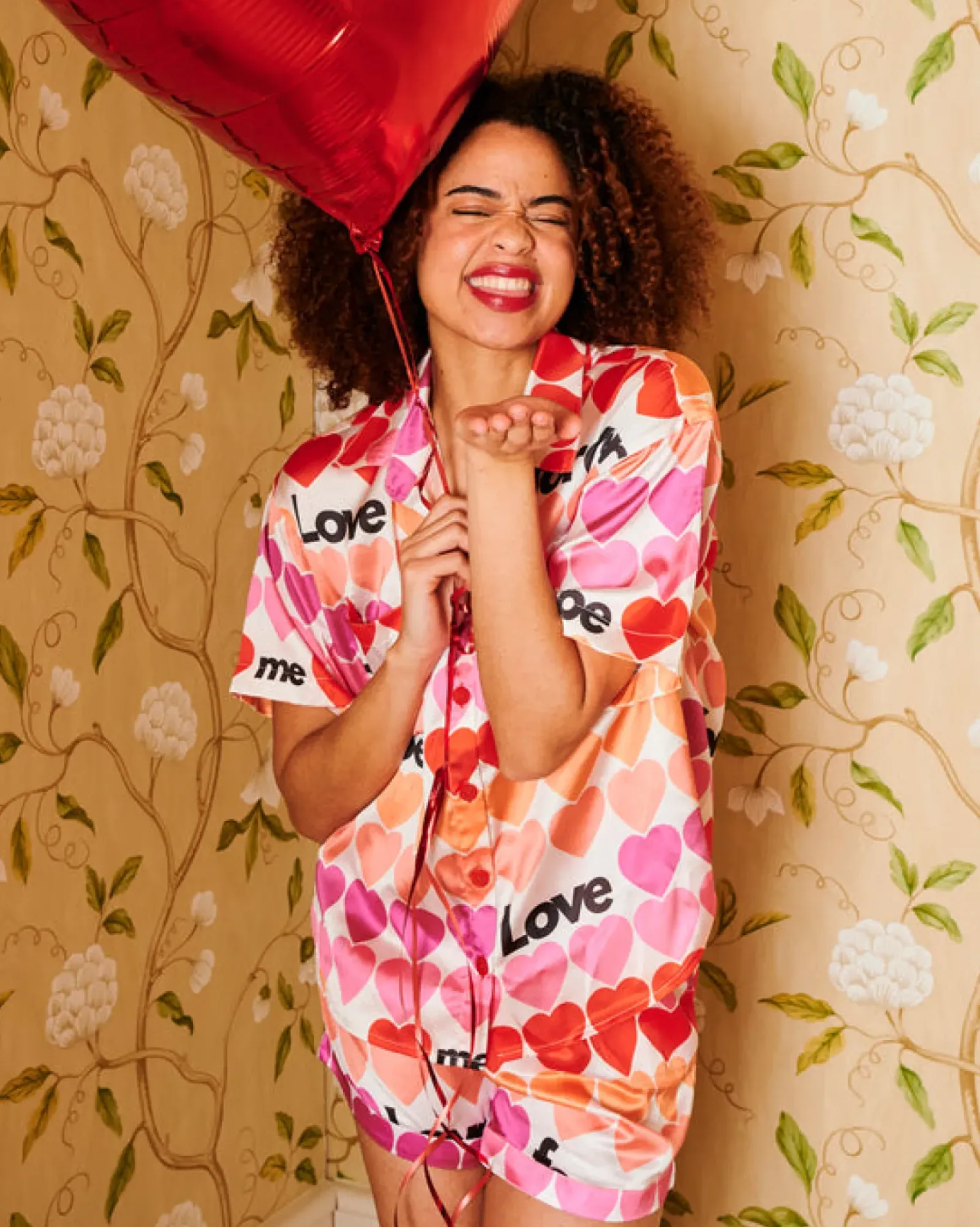 Kip and Co Kip & Co - Forever Satin Short Sleeve Shirt & Short PJ Set