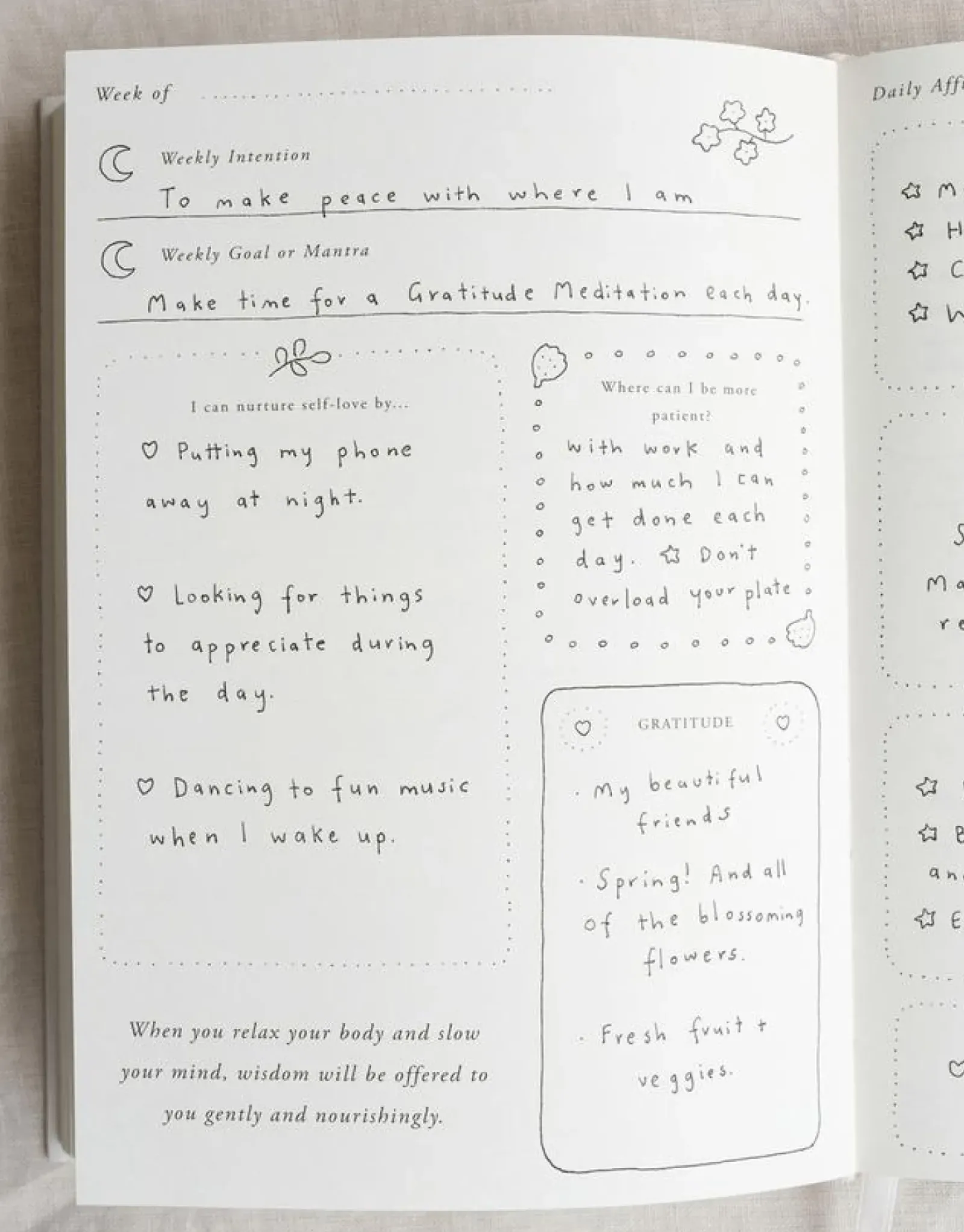 Musings from the Moon A Year Of Coming Home - Guided Self Love Journal