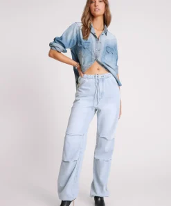 Women One Teaspoon Blue Latte Marley Relaxed Denim Jeans