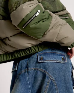 Women One Teaspoon Dirtee Love Camo Puffa Jacket - Khaki